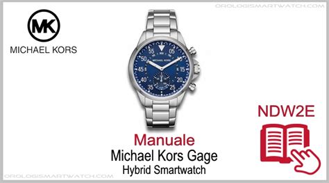 michael kors ndw2e|michael kors access hybrid gage manual.